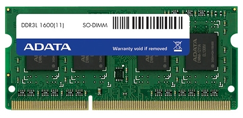 модули памяти ADATA DDR3L 1600 SO-DIMM 4Gb 